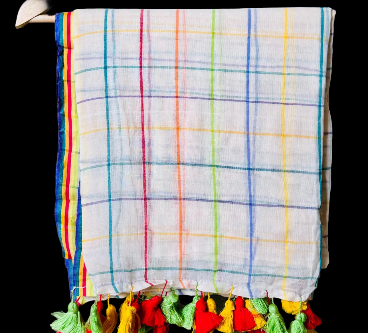 Mul Mul cotton saree with blouse piece
