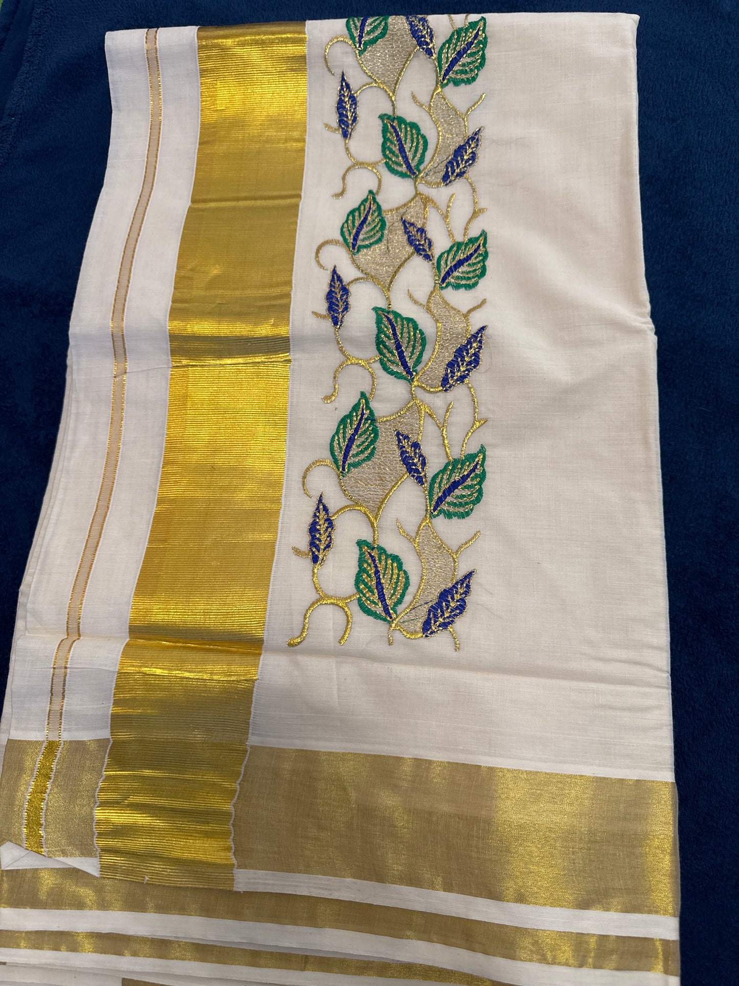 Kerala Saree with embroidery
