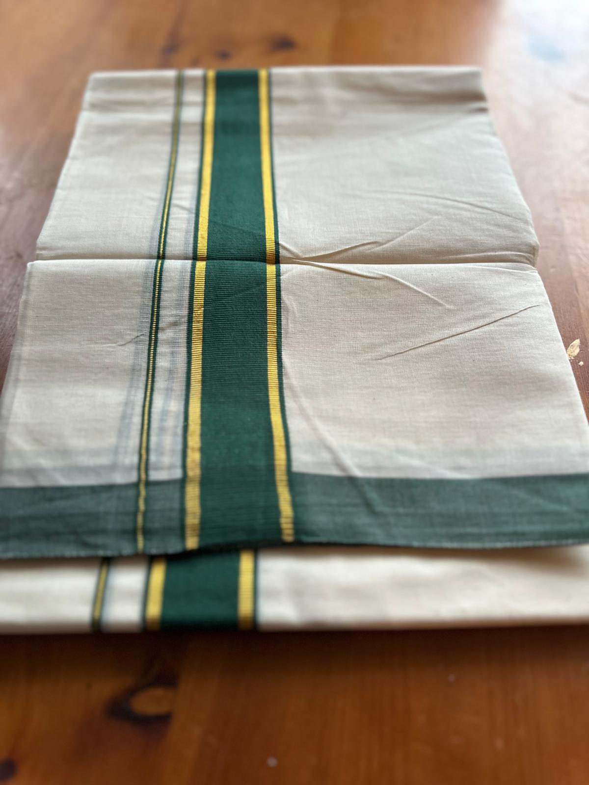 Dothi with green border(double)