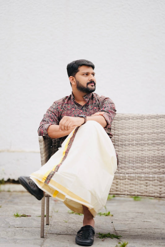 Ajrak Shirt and Mund Combo