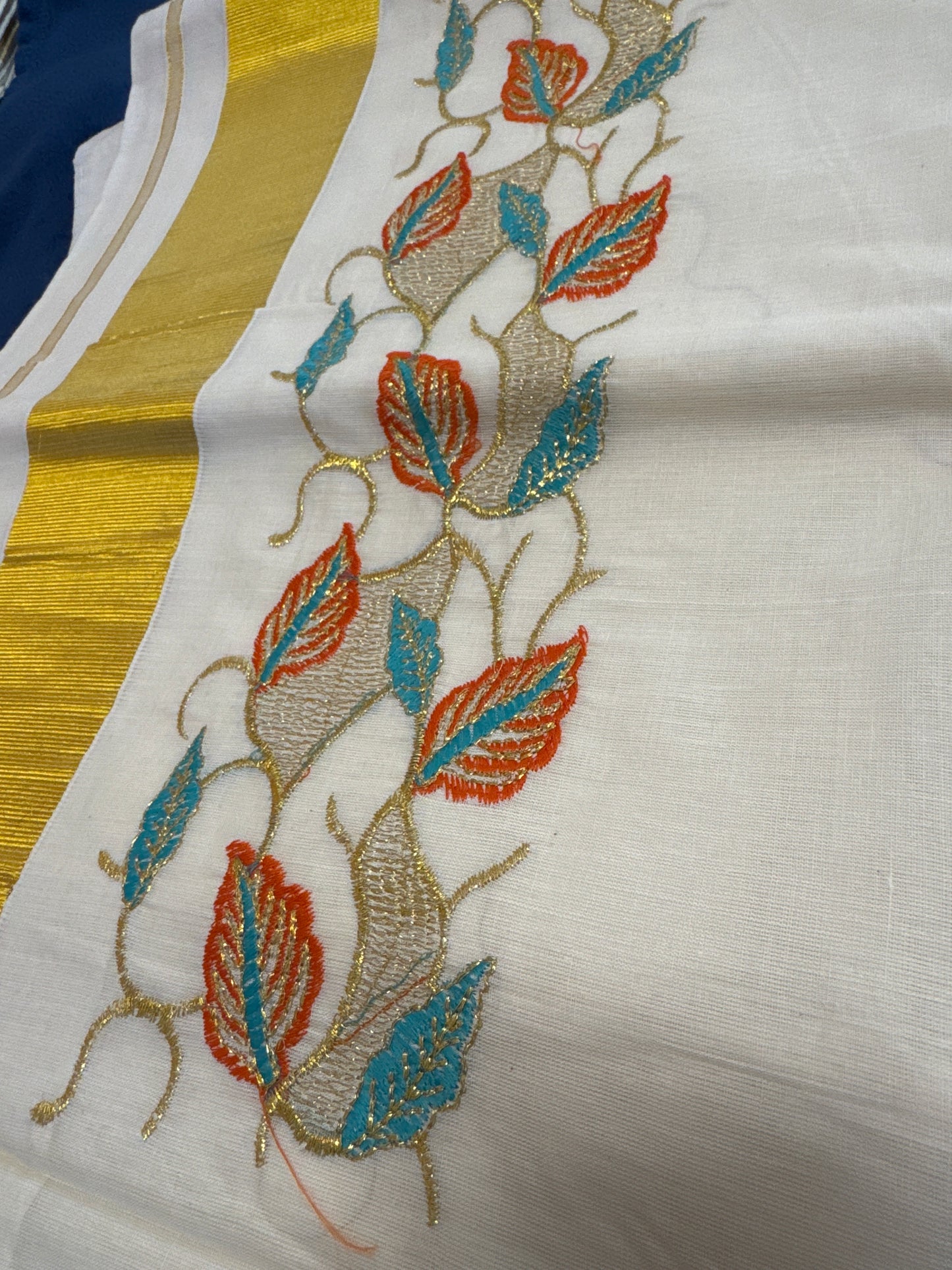 Kerala Saree with embroidery