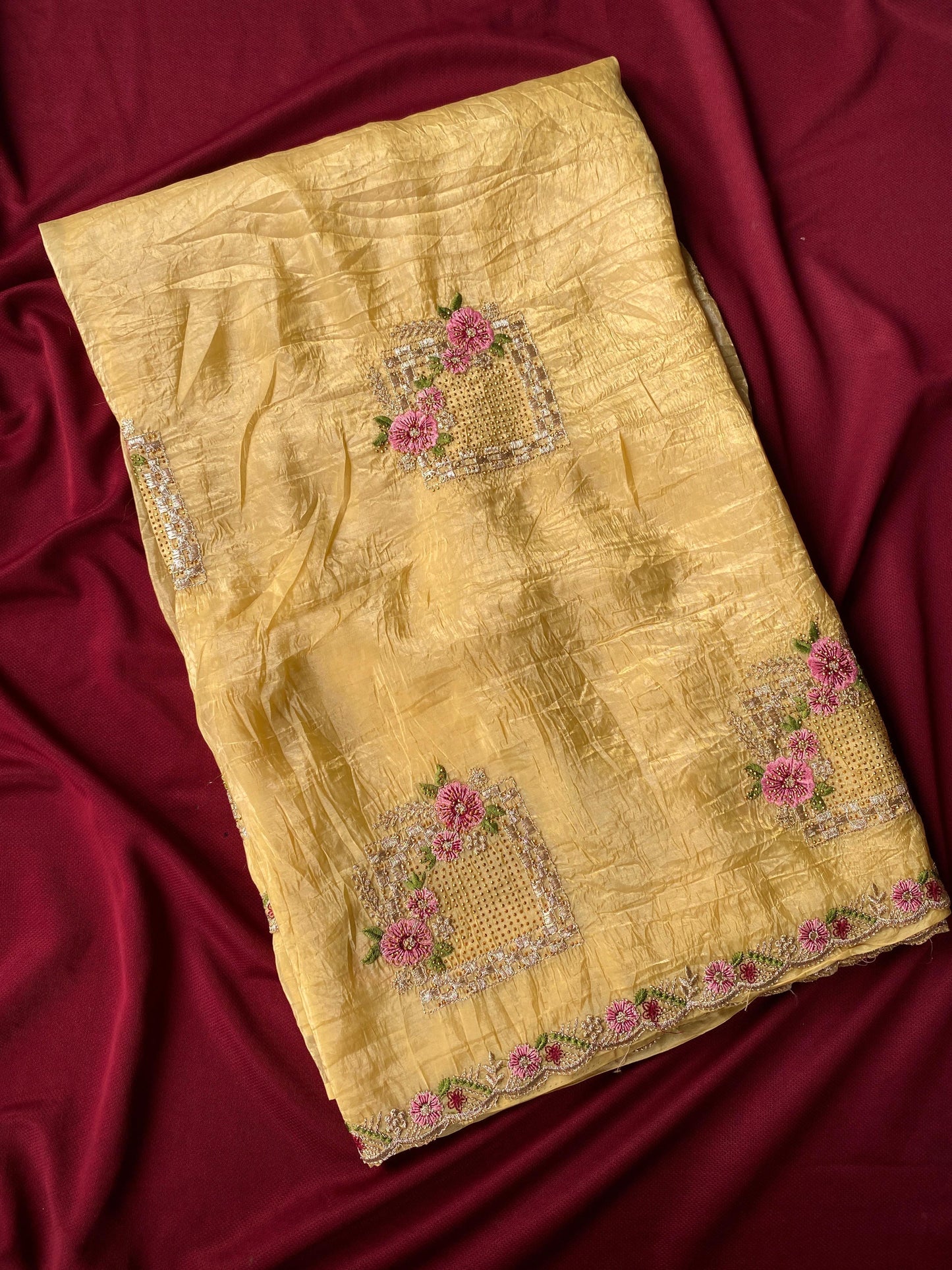 Crushed Silk Saree