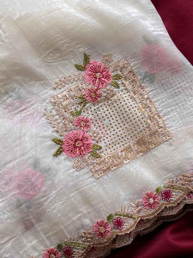 Crushed Silk Saree