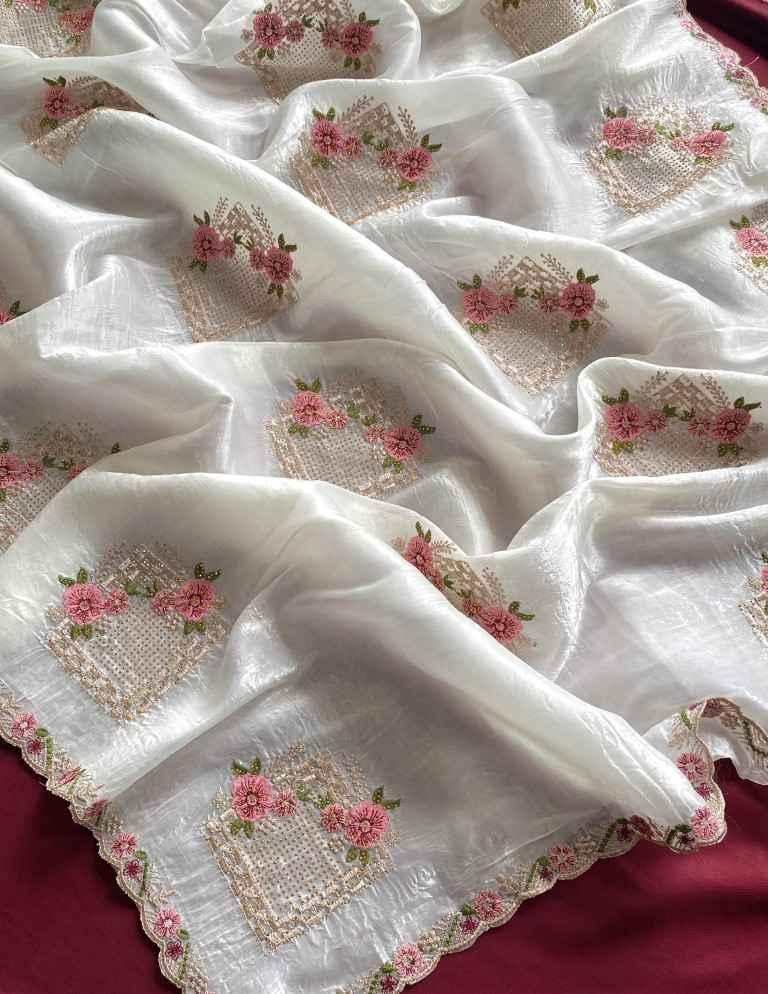 Crushed Silk Saree