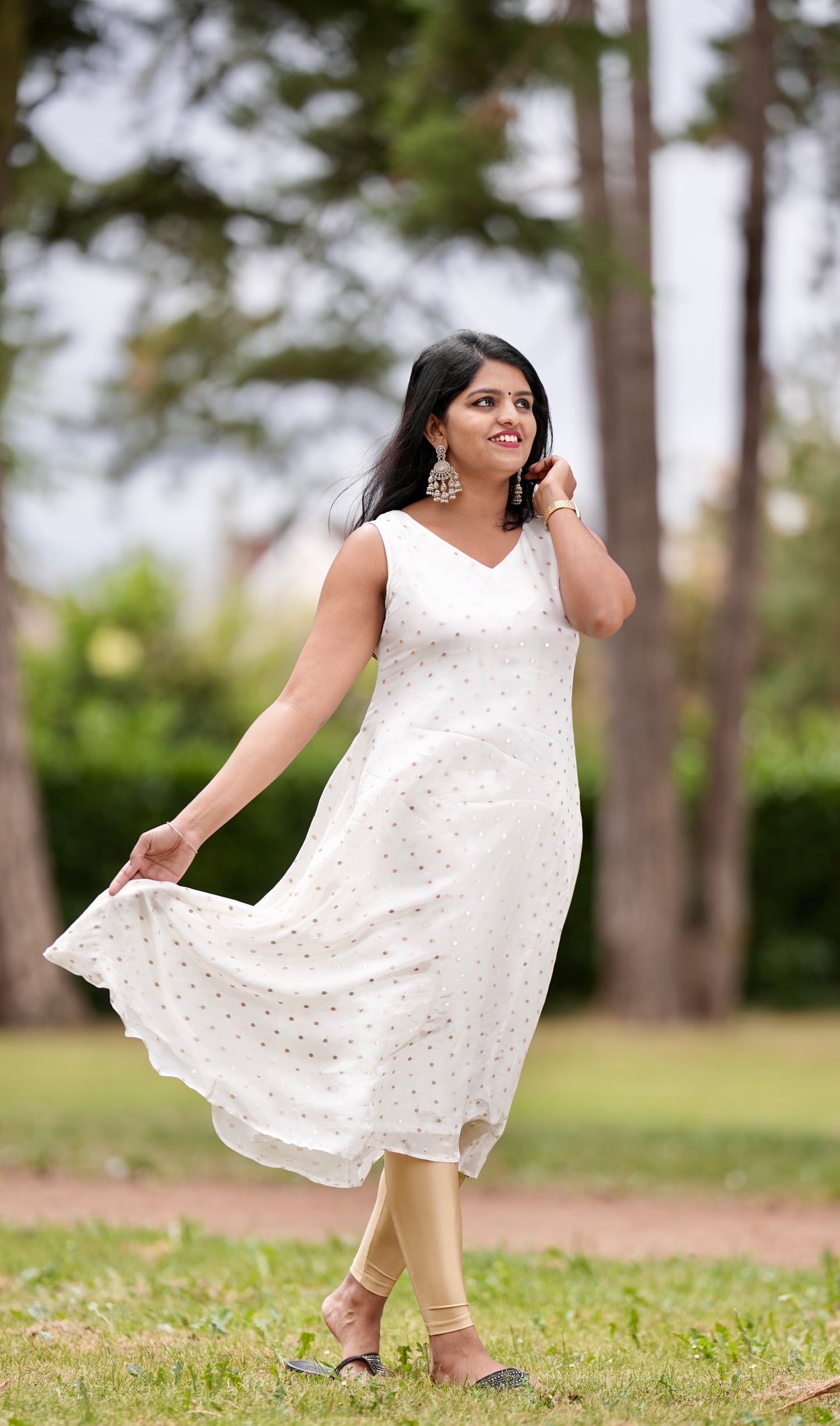 Gold Petals Dress