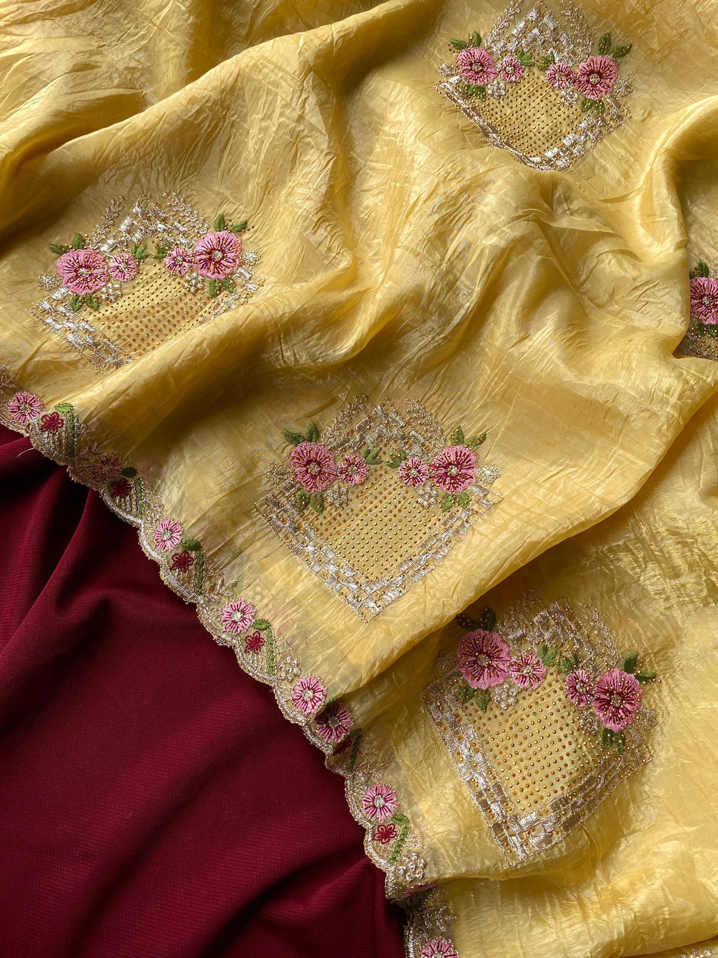 Crushed Silk Saree