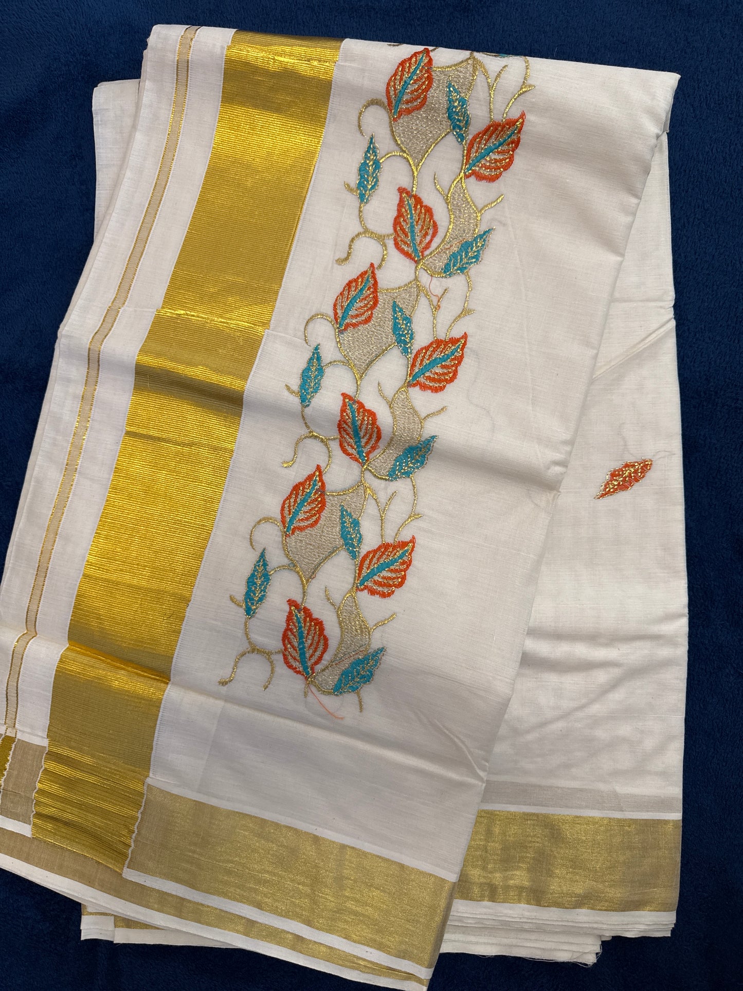 Kerala Saree with embroidery