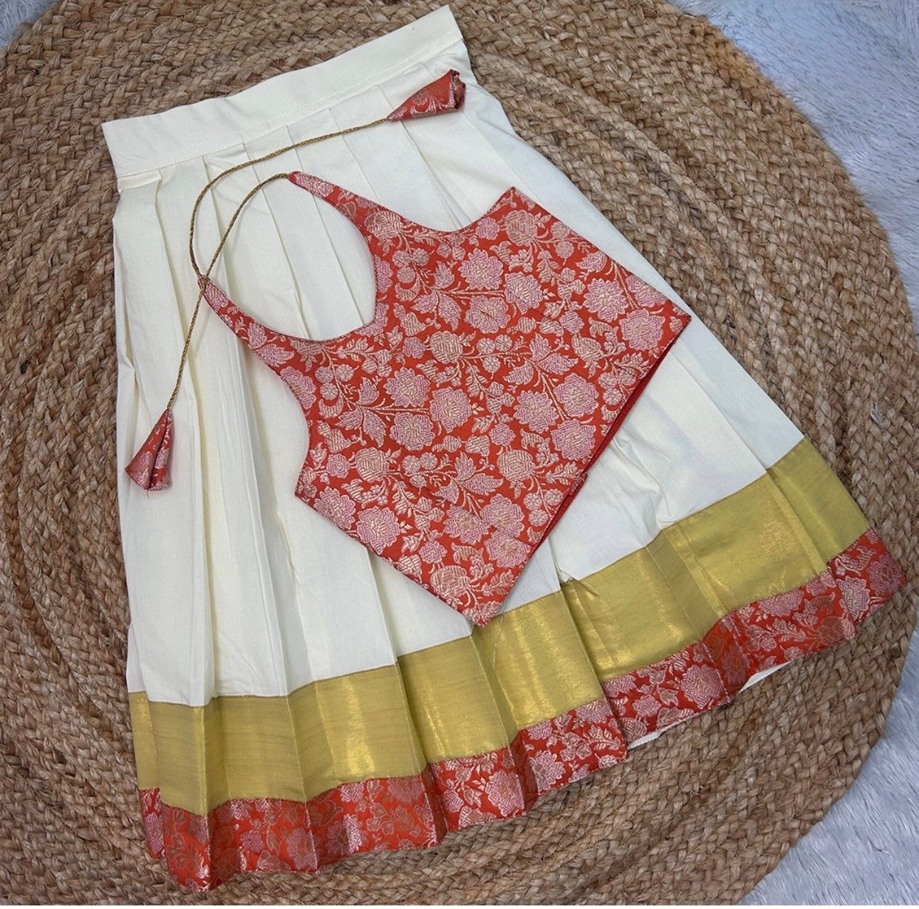 Onam traditional skirt and top