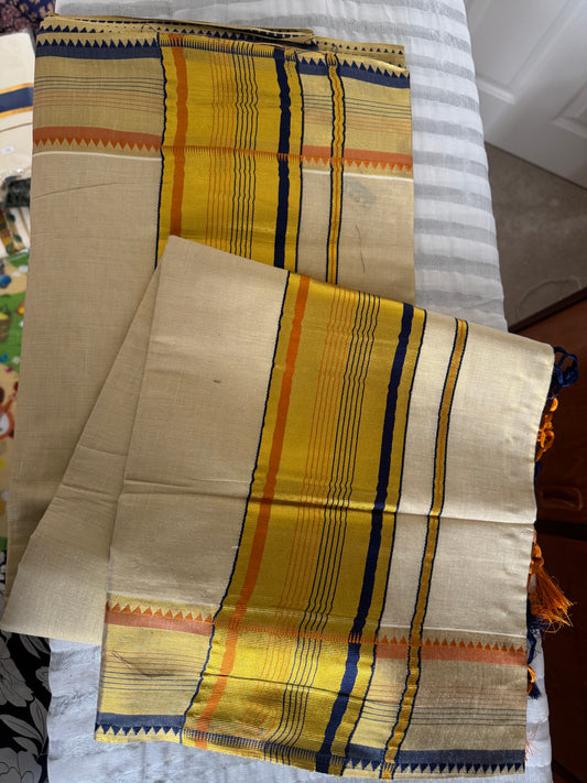 🧡 Kerala Tissue Saree🧡