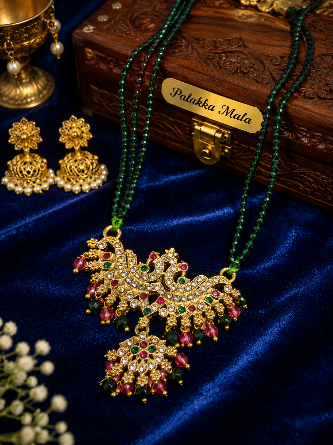 Peacock Green-Gem Necklace